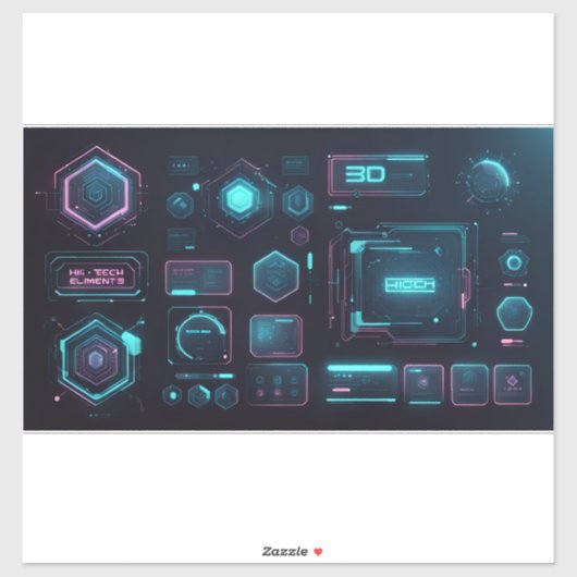 reeks pictogrammen voor ontwerp, Collectie van Vec Sticker (Vel)