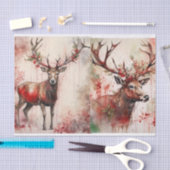 Reeks Rendier Decoupage Paper Tissuepapier (Craft)