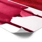 Reeks rode waterverf abstracte handbeschilderd poster (Hoek)
