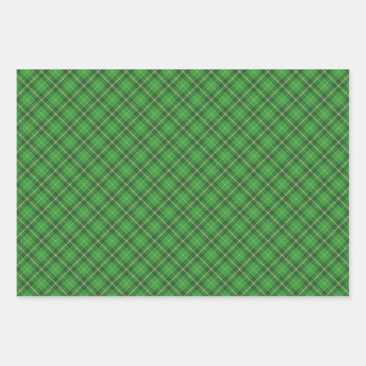 Reeks rood, groen, geel omslagpapier van 3 inpakpapier vel (Voorkant 3)