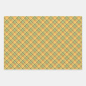 Reeks rood, groen, geel omslagpapier van 3 inpakpapier vel (Voorkant 2)