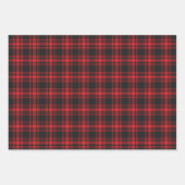 Reeks rood, groen, geel omslagpapier van 3 inpakpapier vel (Voorkant)