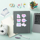 Reeks roze trendy sticker (iPad Cover)