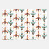 Reeks ruimteverrekend papier inpakpapier vel (Voorkant 3)