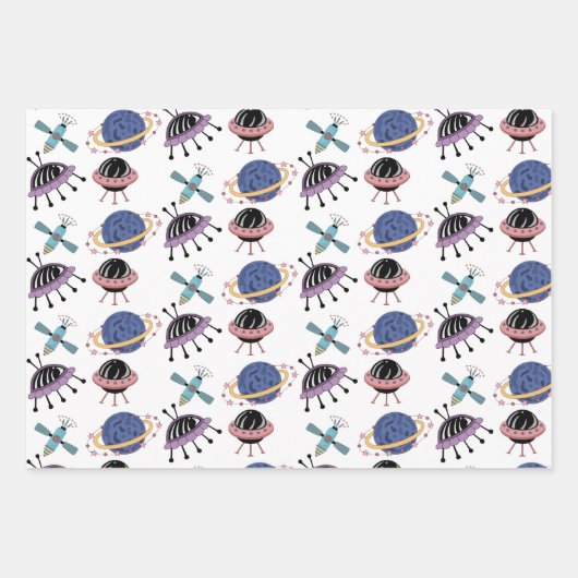 Reeks ruimteverrekend papier inpakpapier vel (Voorkant 2)