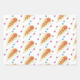 Reeks ruimteverrekend papier inpakpapier vel