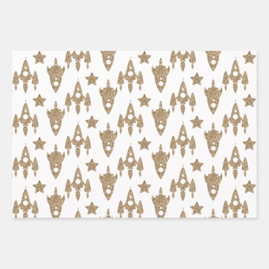 Reeks ruimteverrekend papier inpakpapier vel (Voorkant)