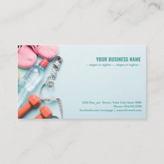 Reeks sportkenmerken visitekaartje (Achterkant)