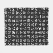 Reeks symbolen rune letters doopvont. Ancient occu Fleece Deken (Voorkant (Horizontaal))