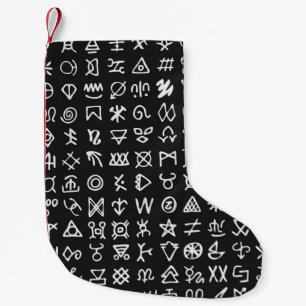 Reeks symbolen rune letters doopvont. Ancient occu Kleine Kerstsok