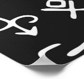 Reeks symbolen rune letters doopvont. Ancient occu Poster (Hoek)