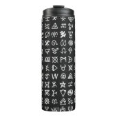 Reeks symbolen rune letters doopvont. Ancient occu Thermosbeker (Voorkant)
