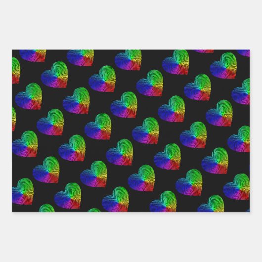 Reeks van 3 gekleurde, met schroefdraad gevulde pa inpakpapier vel (Voorkant 2)