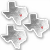 Reeks van 3 het verzenden Liefde van Texas Onderdr Sticker (Voorkant)