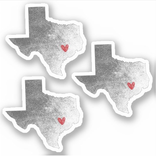 Reeks van 3 het verzenden Liefde van Texas Onderdr Sticker (Voorkant)