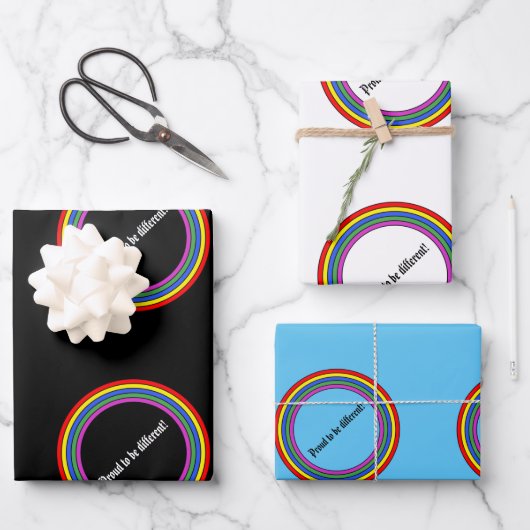 Reeks van 3 poel om verschillend te zijn inpakpapier vel (Voorkant)