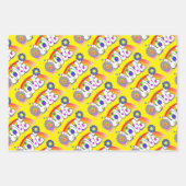 Reeks van 3 regenboogliefde inpakpapier vel (Voorkant 3)