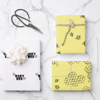 Reeks van 3 vellen papier voor baby