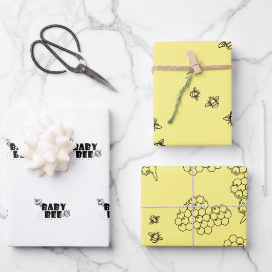 Reeks van 3 vellen papier voor baby (Voorkant)