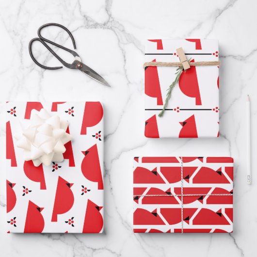 Reeks van 3 vellen voor vellen van inpakpapier voo (Voorkant)