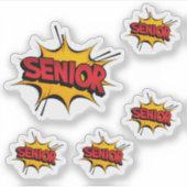 Reeks van 5 Superhelo Hogere Stickers van de Douan (Voorkant)