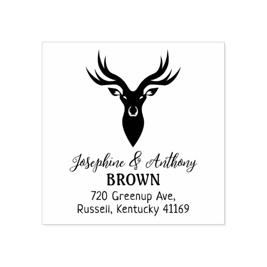 Reeks van het Adres van de Deer Rubberstempel (Afrduk)