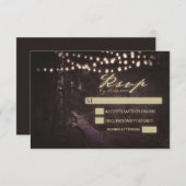 reeks van lichten boompad bruiloft RSVP (Voorkant / Achterkant)