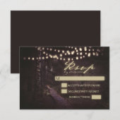 reeks van lichten boompad bruiloft RSVP Kaartje (Voorkant / Achterkant)