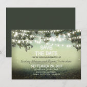 reeks van rustieke lichten SAVE DE DATUM VLAKKE KA The Date (Voorkant / Achterkant)