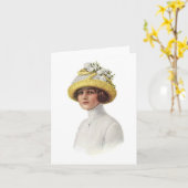 Reeks van Vintage Modeartikelen Notecard (6) Kaart (Gele Bloem)