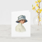 Reeks van Vintage Modeartikelen Notecard (7) Kaart (Gele Bloem)