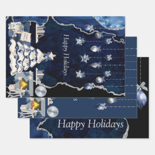 Reeks verpakkingspapier (3) Aantal Prettige feestd Inpakpapier Vel