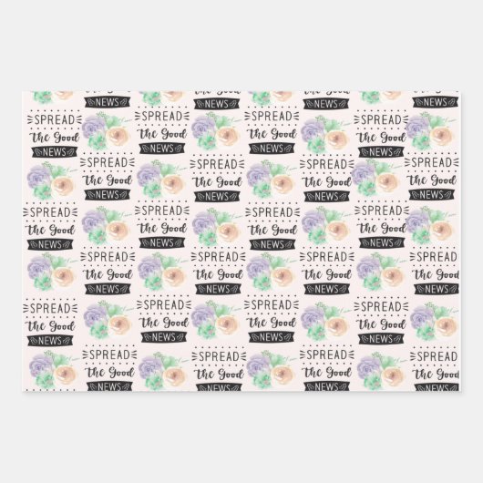 Reeks verpakkingspapier van 3 inpakpapier vel (Voorkant 3)