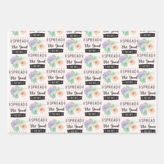 Reeks verpakkingspapier van 3 inpakpapier vel (Voorkant)