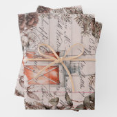 Reeks verpakkingspapier van 3  thema Kerstmis 2002 Inpakpapier Vel (In situ)