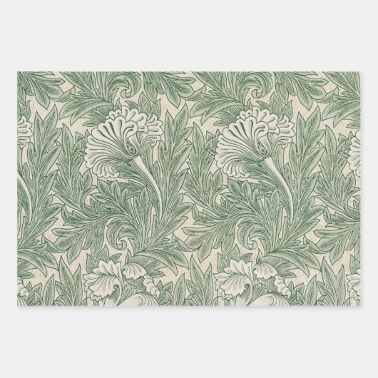 Reeks verpakkingspapier van 3 William Morris Inpakpapier Vel (Voorkant)