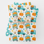 Reeks verpakkingspapier voor herfst oogst 3 inpakpapier vel (In situ)