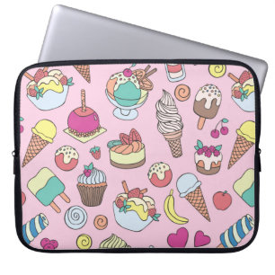 Reeks verschillende snoepjes. Naadloos doedelpatro Laptop Sleeve