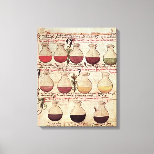 Reeks vlaggen voor urineanalyse canvas afdruk (Voorkant)