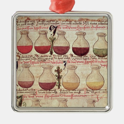 Reeks vlaggen voor urineanalyse metalen ornament (Voorkant)