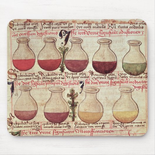 Reeks vlaggen voor urineanalyse muismat (Voorkant)