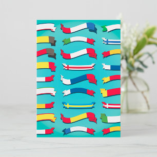 Reeks vlaggenuitnodigingen kaart