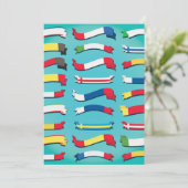 Reeks vlaggenuitnodigingen kaart (Staand voorkant)