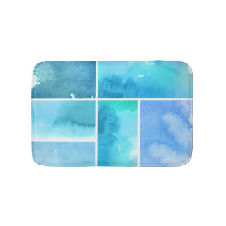 Reeks waterverf abstracte hand geschilderd 2 badmat
