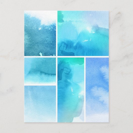 Reeks waterverf abstracte hand geschilderd 2 briefkaart (Voorkant)