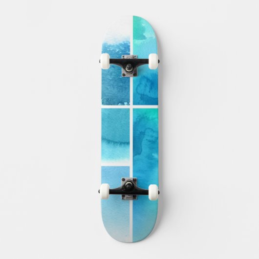 Reeks waterverf abstracte hand geschilderd 2 skateboard (Voorkant)