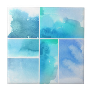 Reeks waterverf abstracte hand geschilderd 2 tegeltje