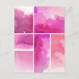 Reeks waterverf abstracte hand geschilderd 3 briefkaart