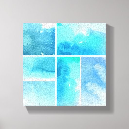 Reeks waterverf abstracte hand geschilderd 3 canvas afdruk (Voorkant)