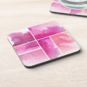 Reeks waterverf abstracte hand geschilderd 3 drankjes onderzetter (Linkerzijde)